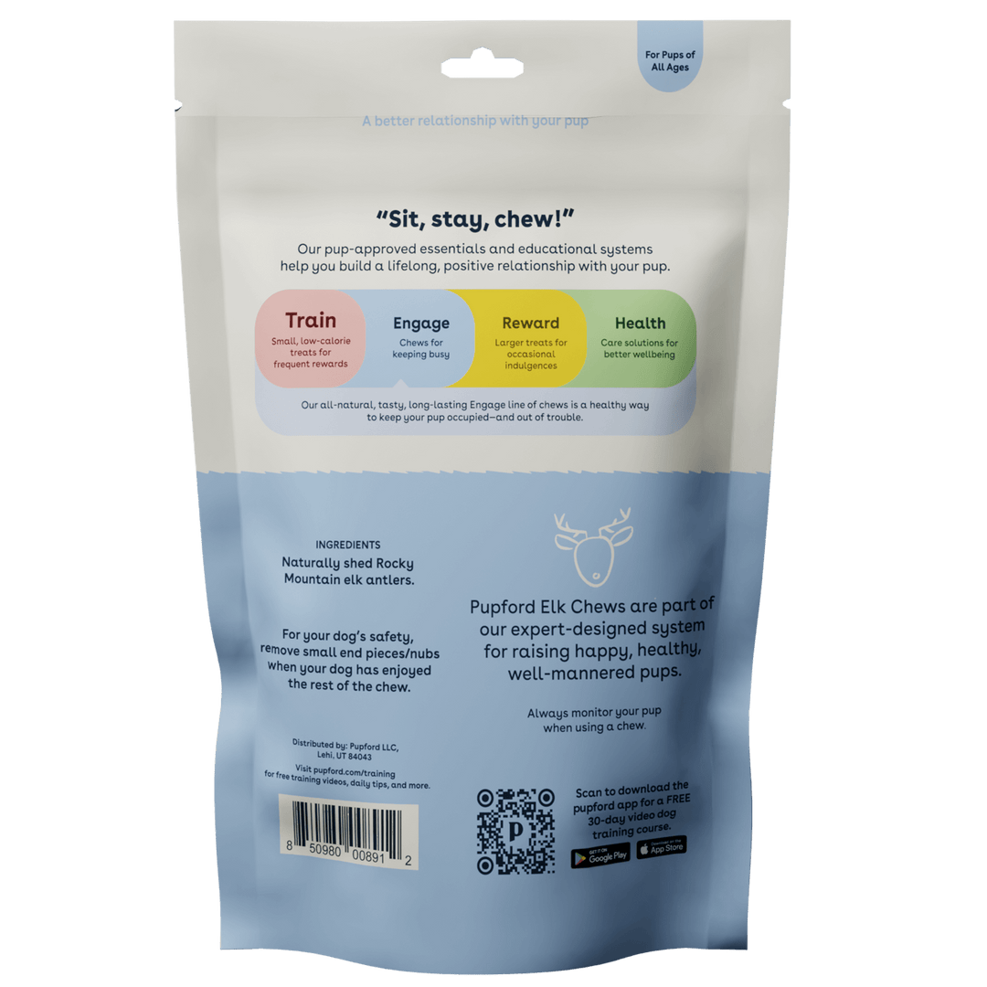 Split Elk Antler Dog Chew Single Pack