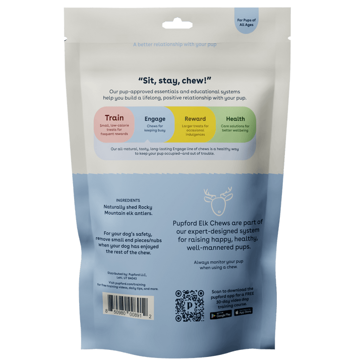 Split Elk Antler Dog Chew Single Pack