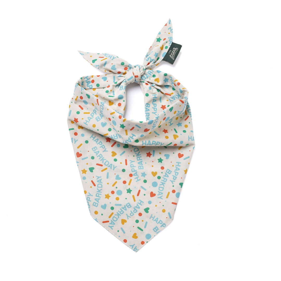 Sparkle Pawty Blue Dog Bandana