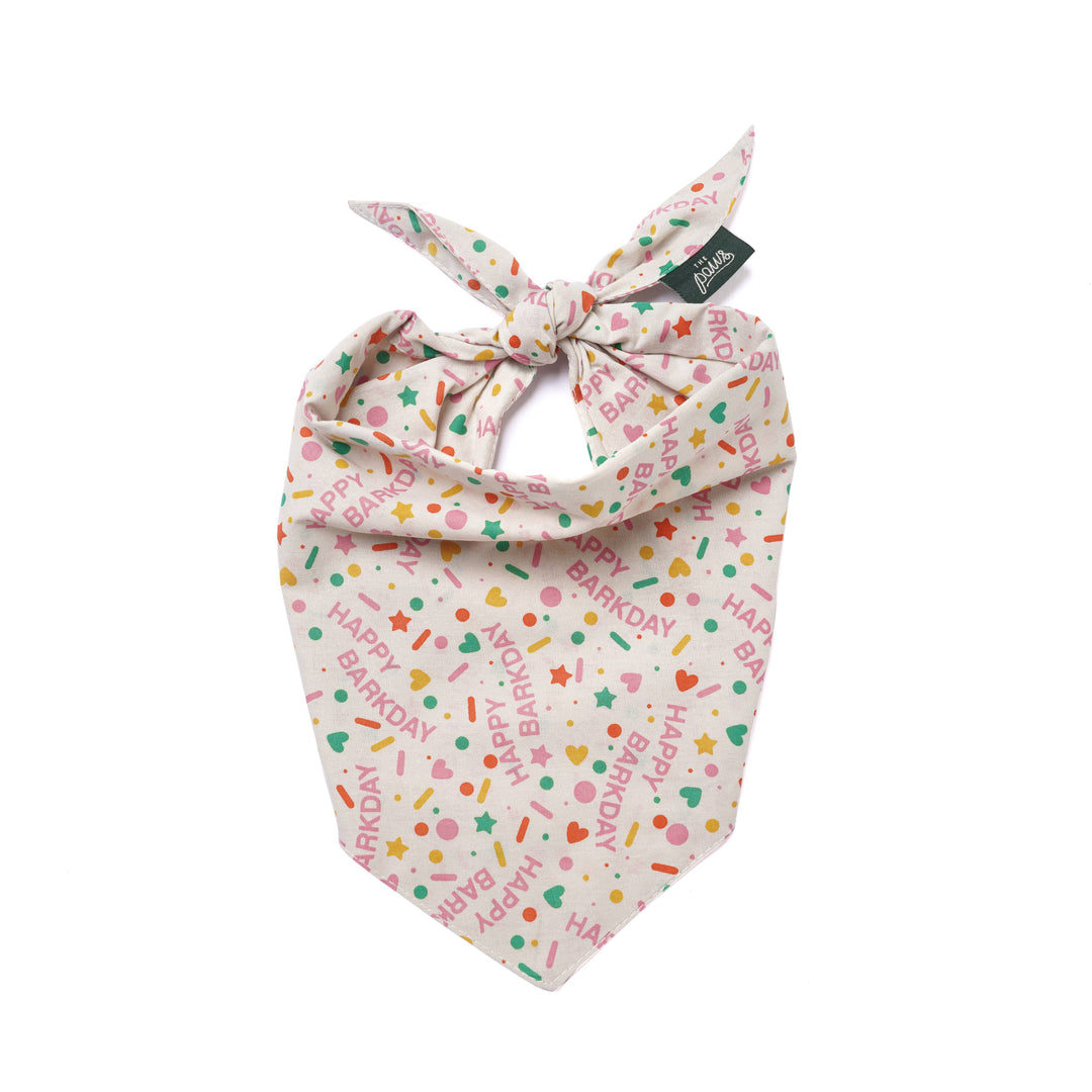Sparkle Pawty Pink Dog Bandana