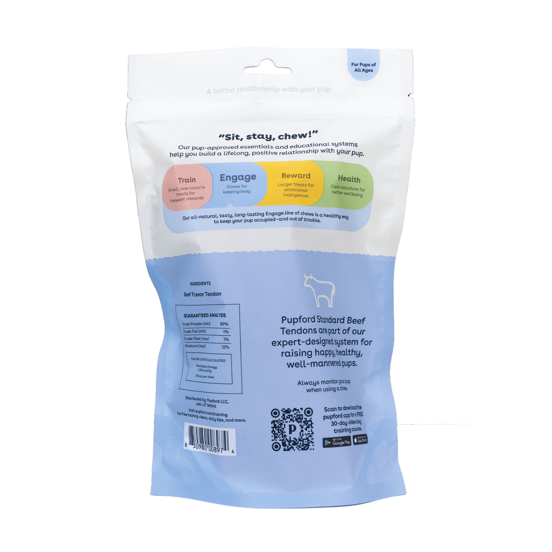 Standard Beef Tendon Dog Chew 4 Pack