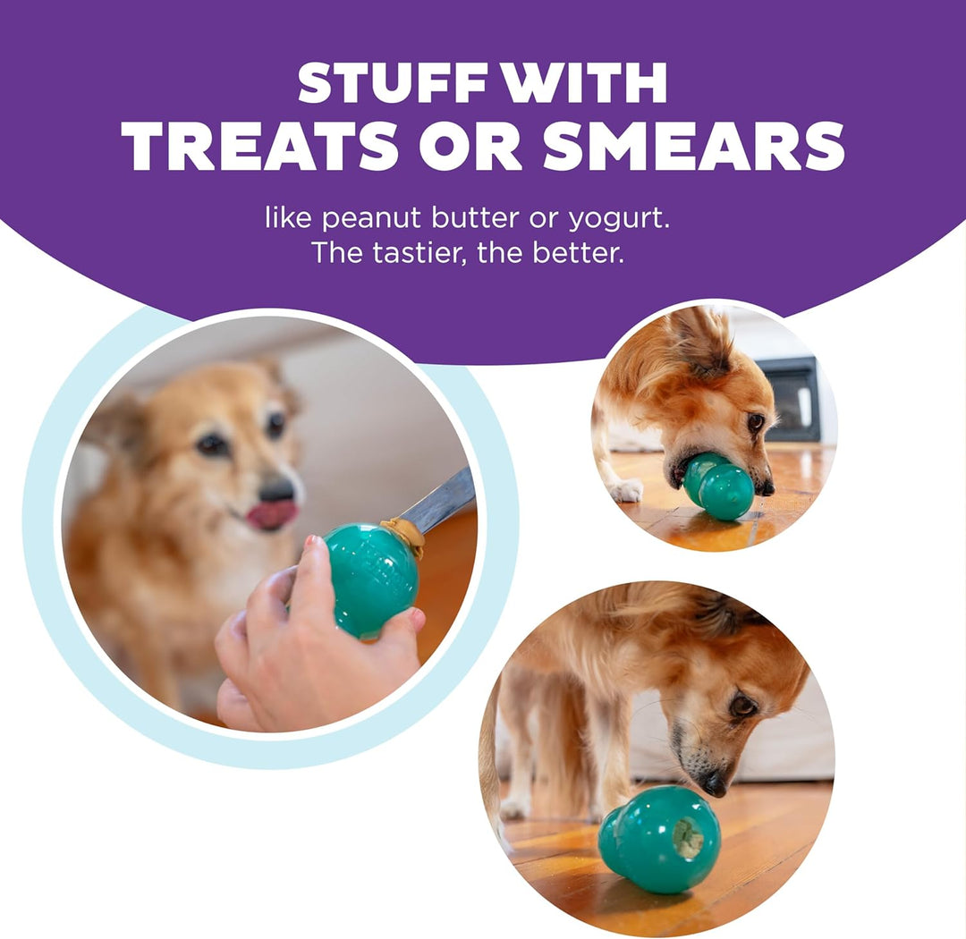 Double-Tuff Interactive Treat Stuffer Durable Dog Chew Toy