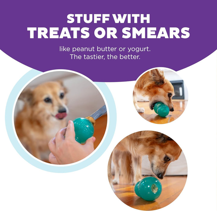 Double-Tuff Interactive Treat Stuffer Durable Dog Chew Toy