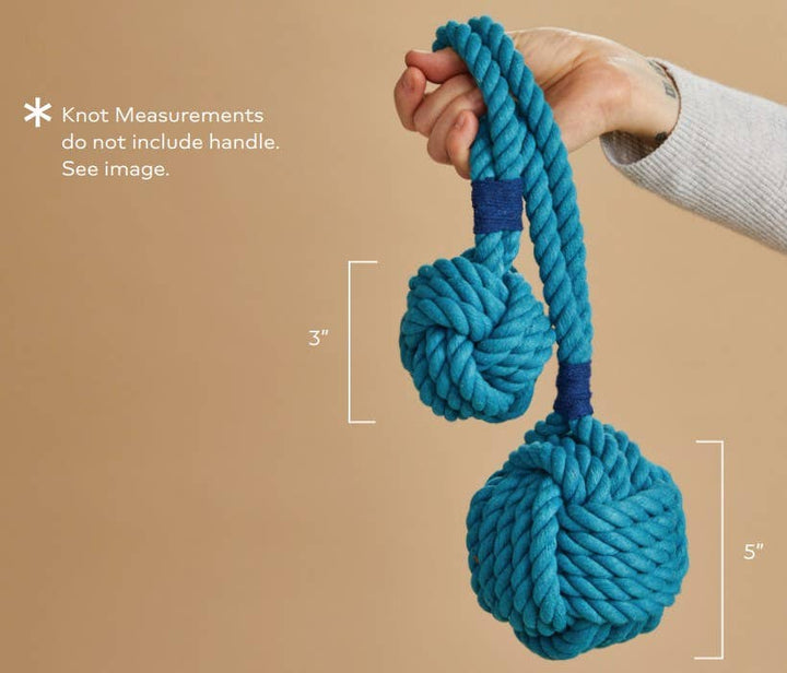 Celtic Knot 3" Blue Rope Toy