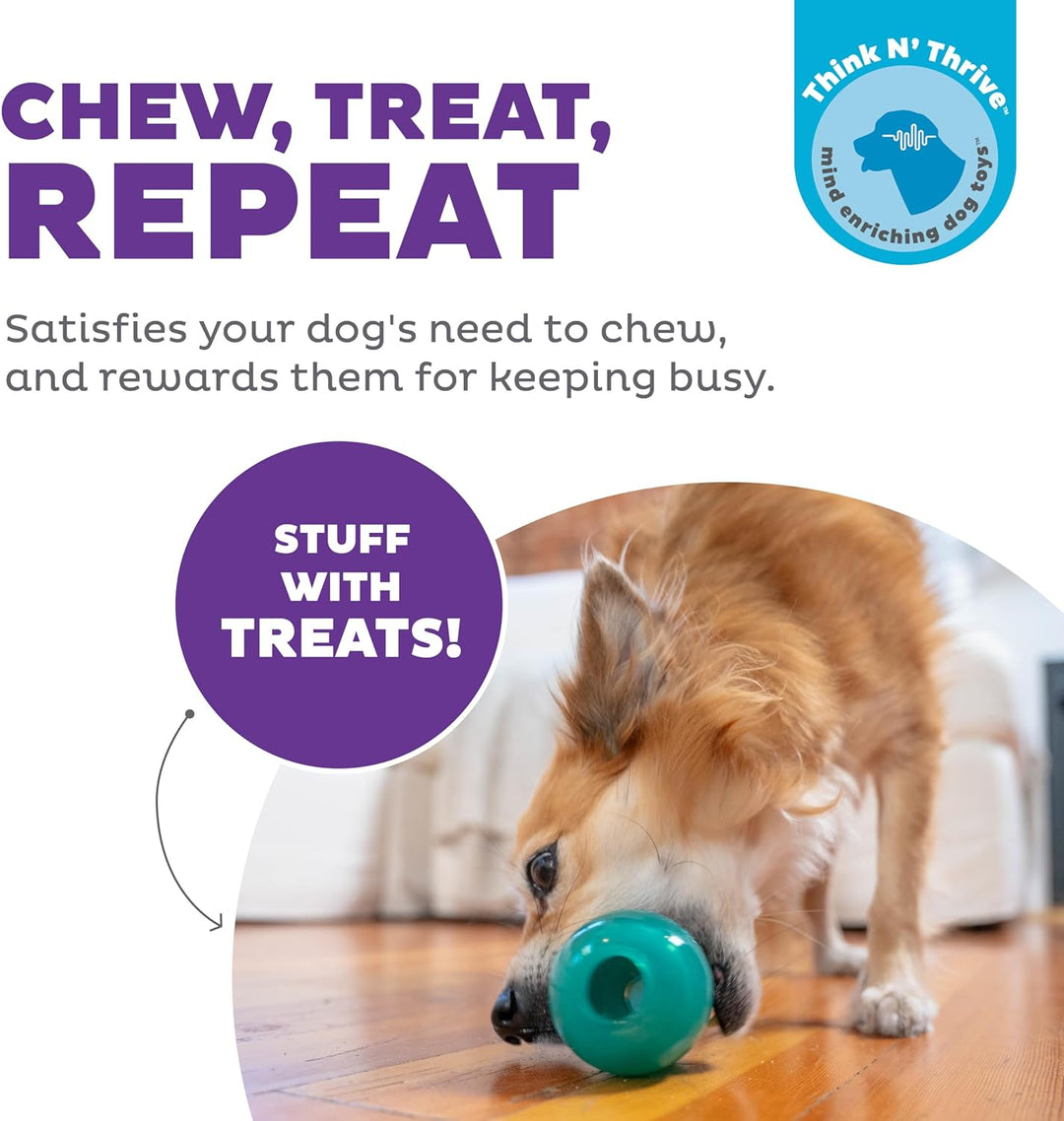 Double-Tuff Interactive Treat Stuffer Durable Dog Chew Toy