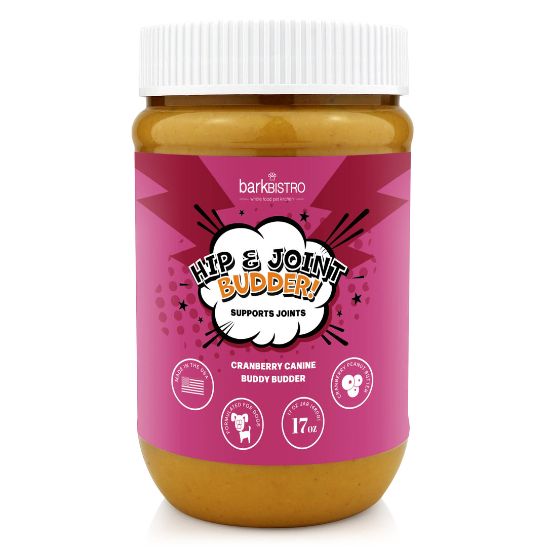 Dog Peanut Butter - Cranberry Canine Hip & Joint Buddy Budder (17 oz Jar)