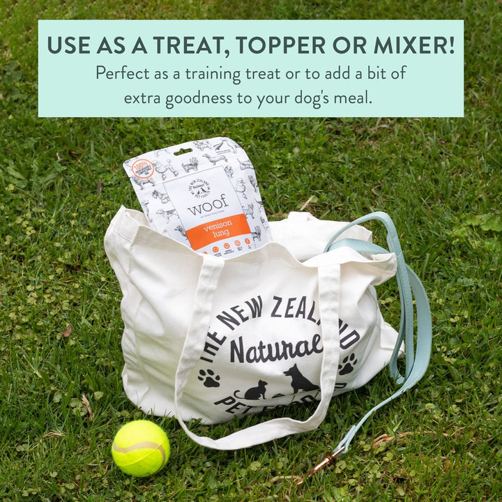 WOOF Air-Dried Dog Treats Venison Lung