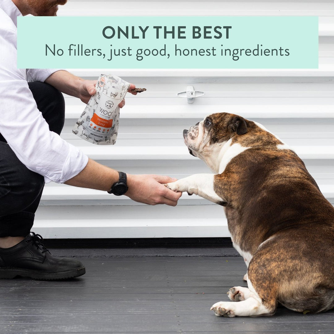 WOOF Air-Dried Dog Treats Venison Lung