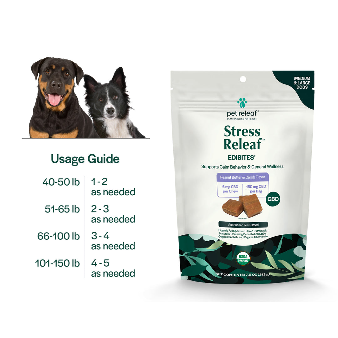 Stress Releaf CBD Edibites - Peanut Butter & Carob Flavor