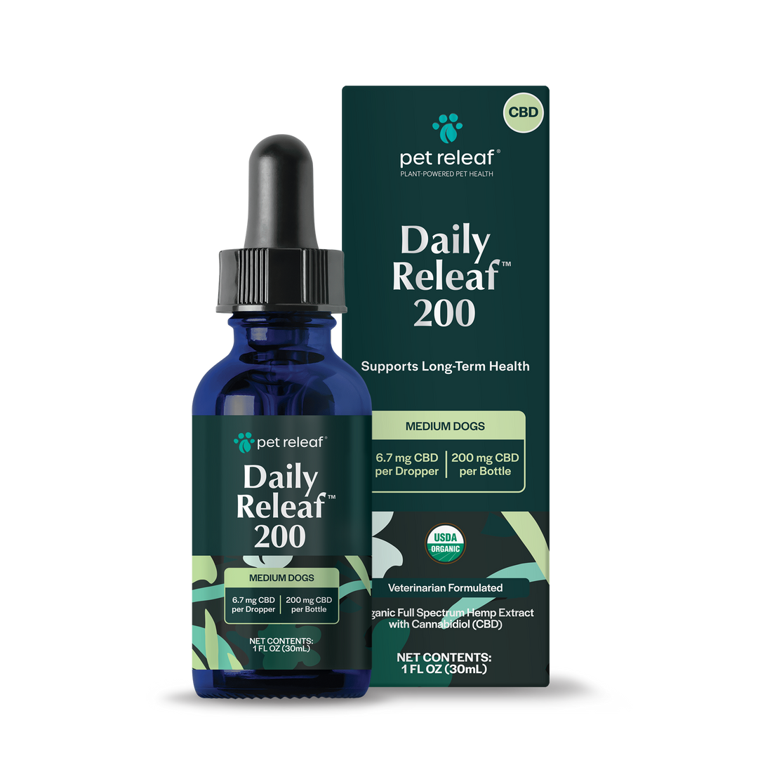 USDA Organic Daily Releaf 200mg CBD Oil For Medium Dogs