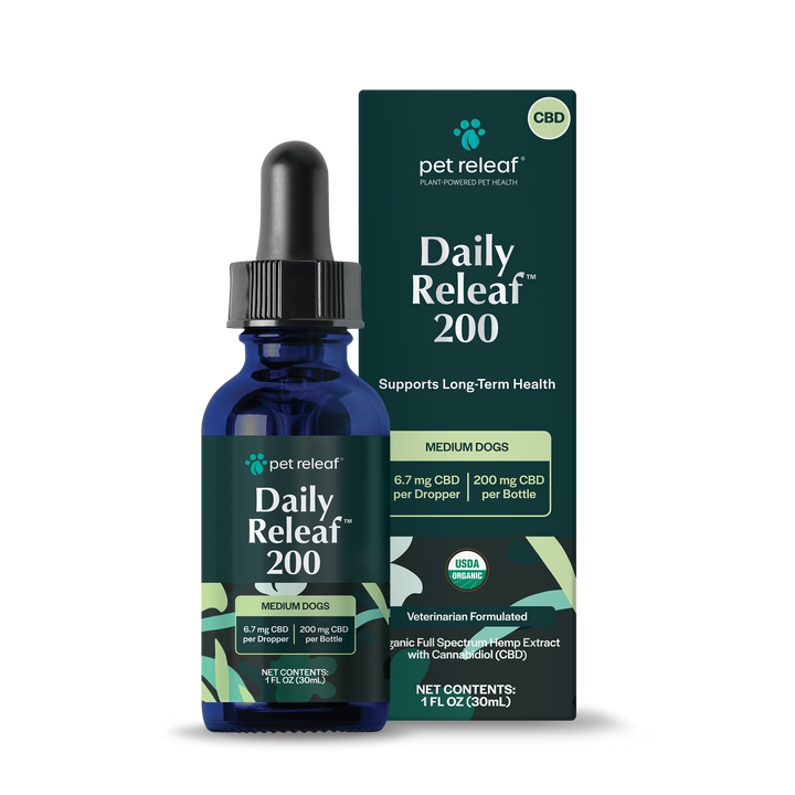 USDA Organic Daily Releaf 200mg CBD Oil For Medium Dogs