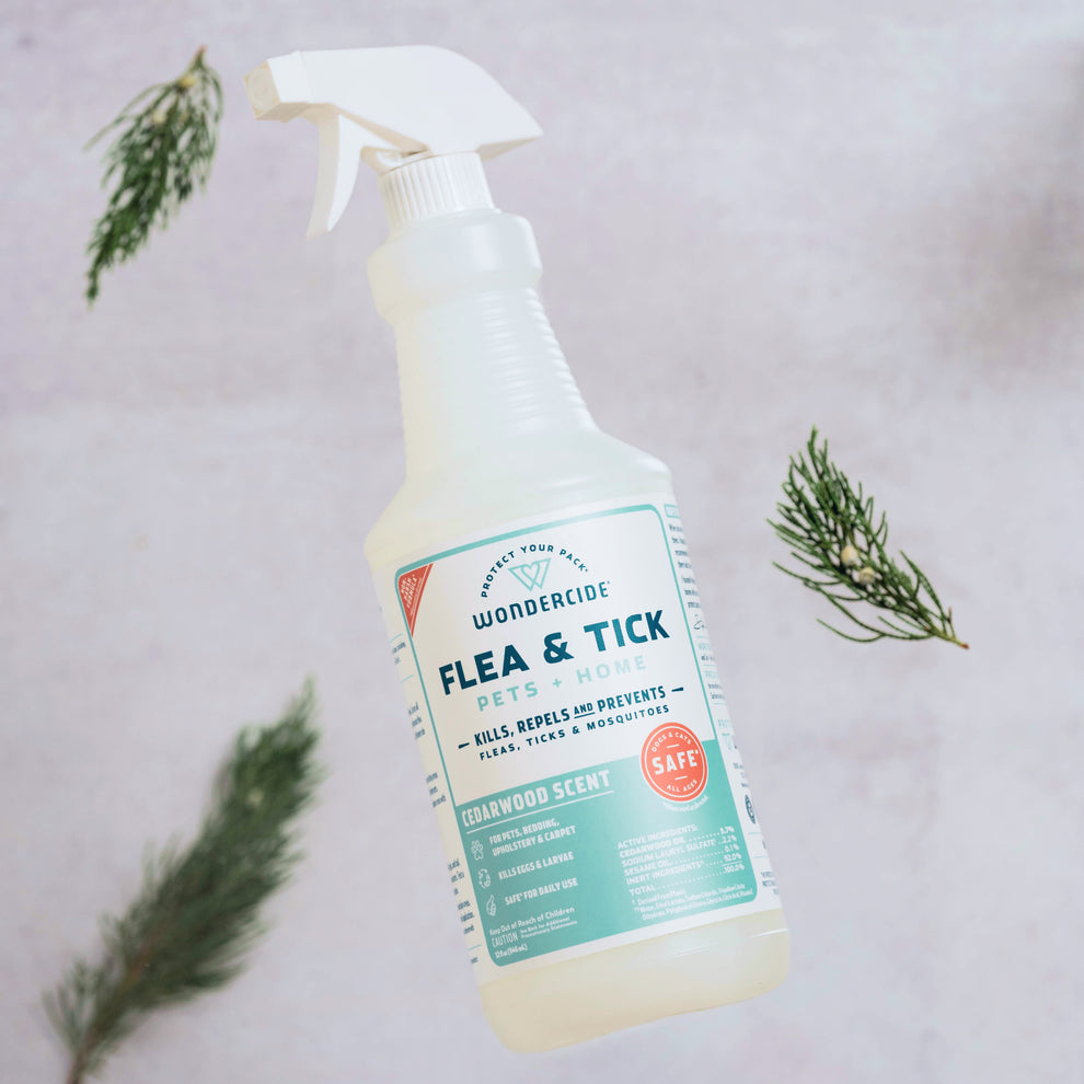 Flea & Tick Spray for Pets + Home with Natural Essential Oils