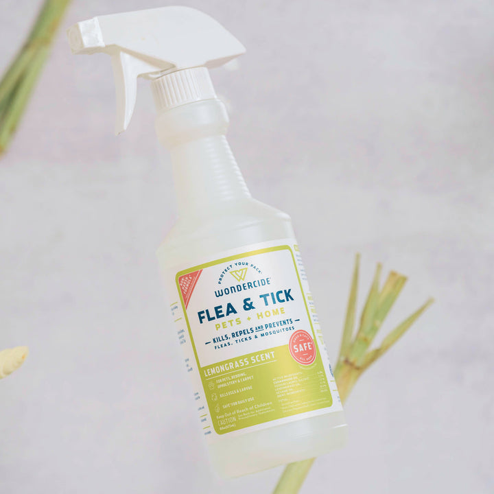 Flea & Tick Spray for Pets + Home with Natural Essential Oils