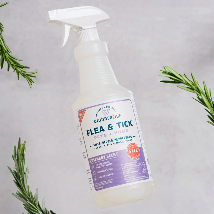 Flea & Tick Spray for Pets + Home with Natural Essential Oils