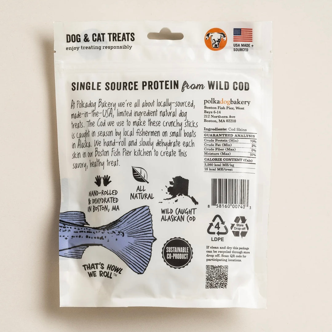 Cod Skin Jerky Shorties (2oz)