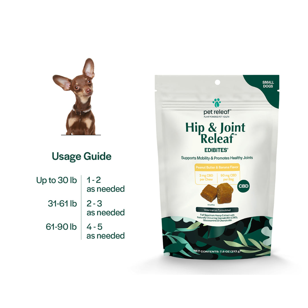 Hip & Joint Releaf CBD Edibites – Peanut Butter Banana Flavor