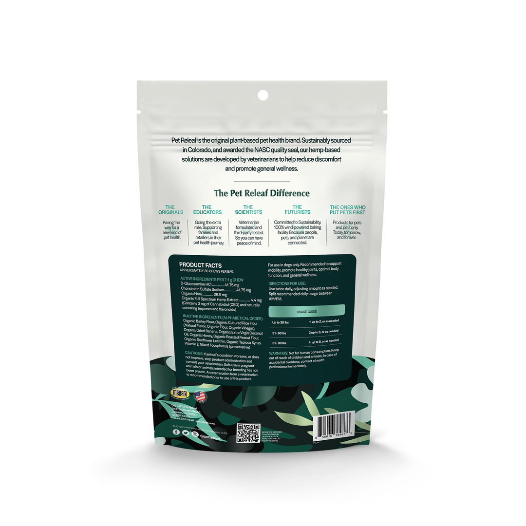 Hip & Joint Releaf CBD Edibites – Peanut Butter Banana Flavor