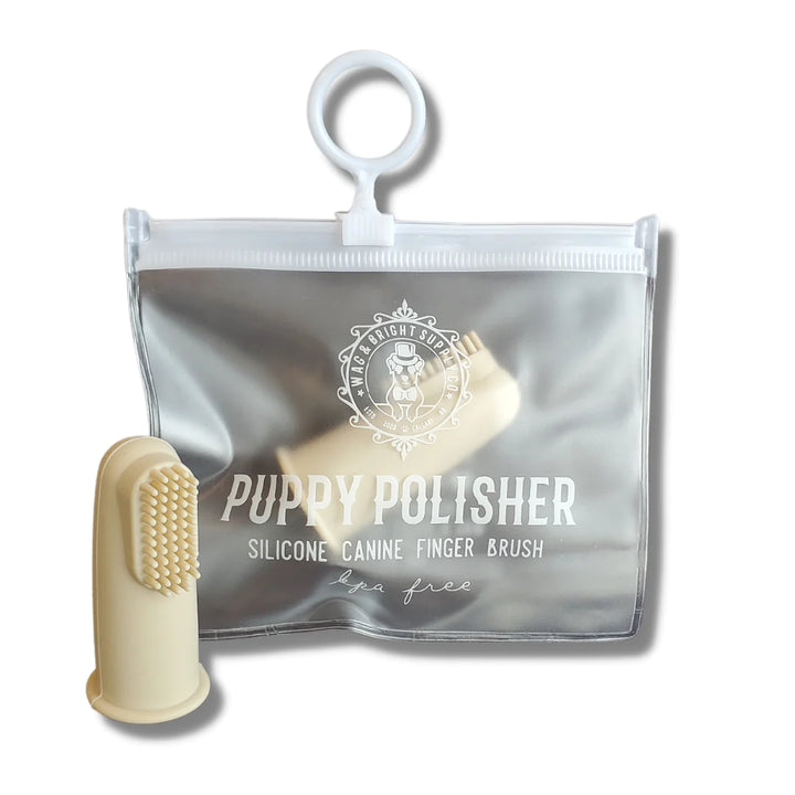 Wag & Bright Puppy Polisher - BPA Free Silicon Finger Toothbrush
