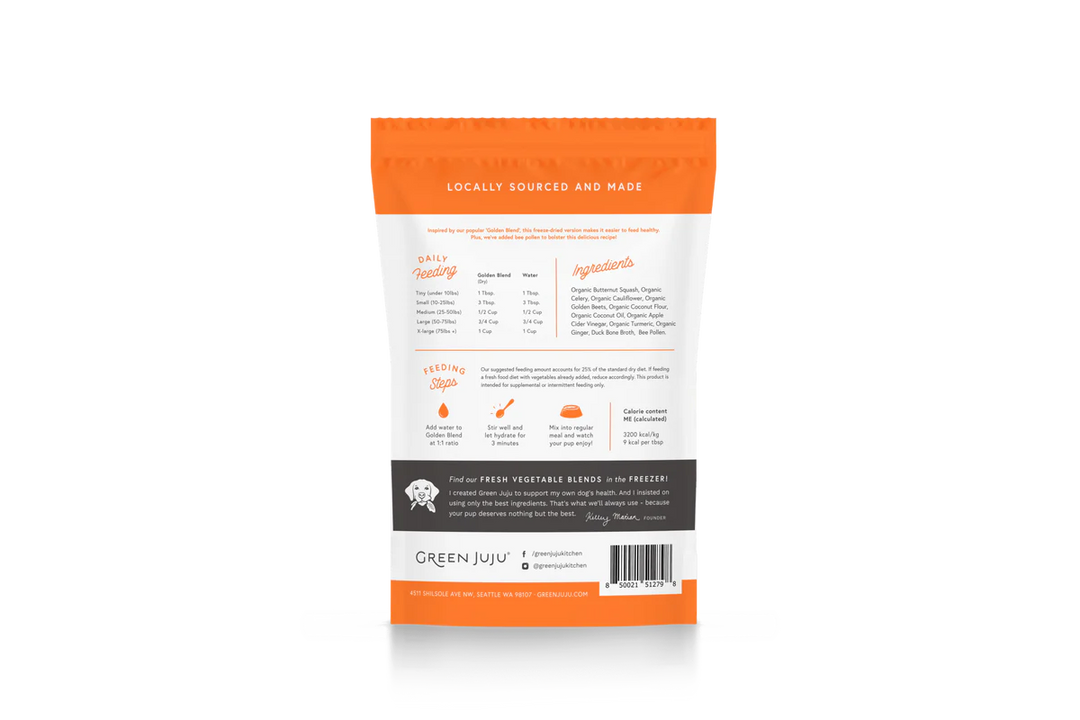 Golden Blend with Bee Pollen - Freeze Dried Vegetable Blend for Dogs & Cats