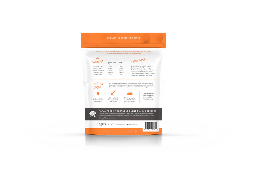 Golden Blend with Bee Pollen - Freeze Dried Vegetable Blend for Dogs & Cats