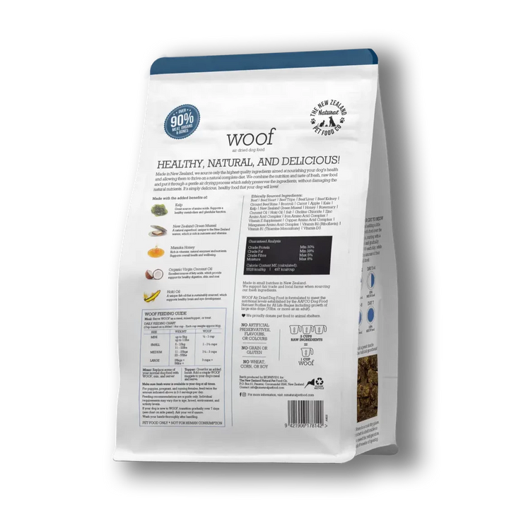 WOOF Air-Dried Dog Food - Beef Recipe (26.5 oz)