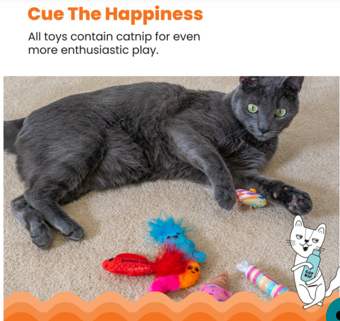 Catstages Kitty Sweet Treats Cat Toys - 6 Pack