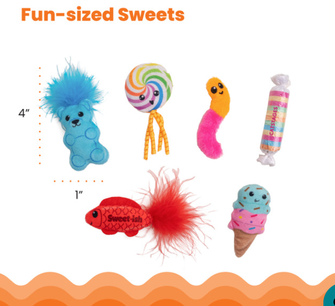 Catstages Kitty Sweet Treats Cat Toys - 6 Pack