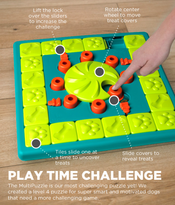 MultiPuzzle Interactive Dog Treat Puzzle Toy