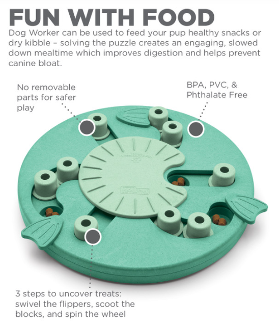 Dog Worker Interactive Treat Puzzle Dog Toy