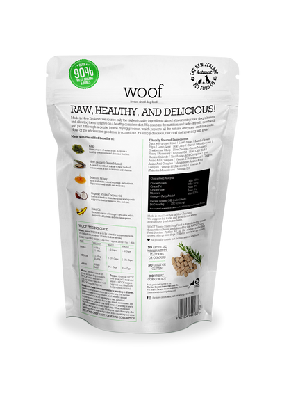 WOOF Freeze-Dried Dog Food - Duck Recipe