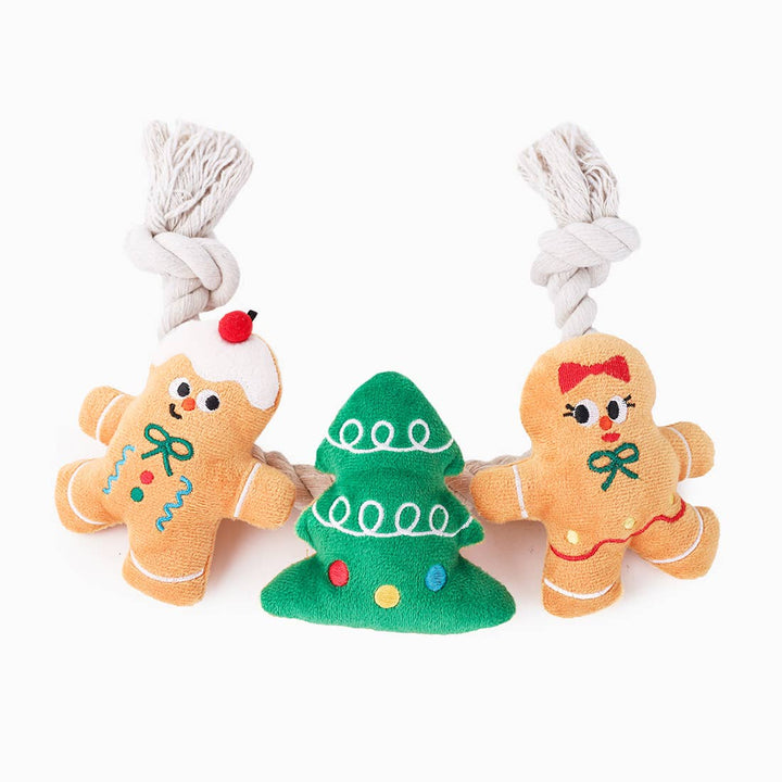 Holiday Gingerbread Man - Rope Toy