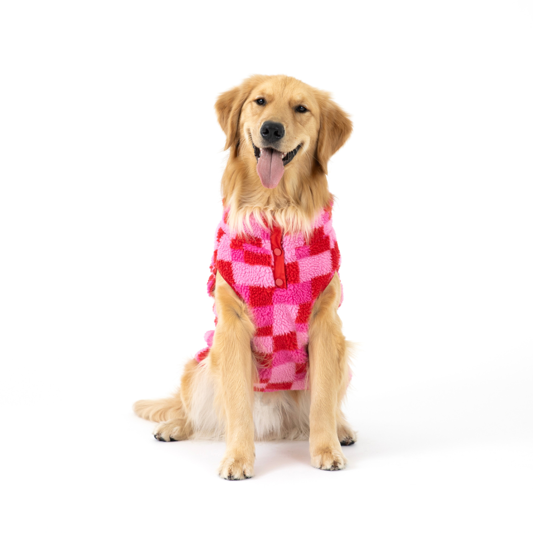 Fab Ski Sherpa Vest Pink
