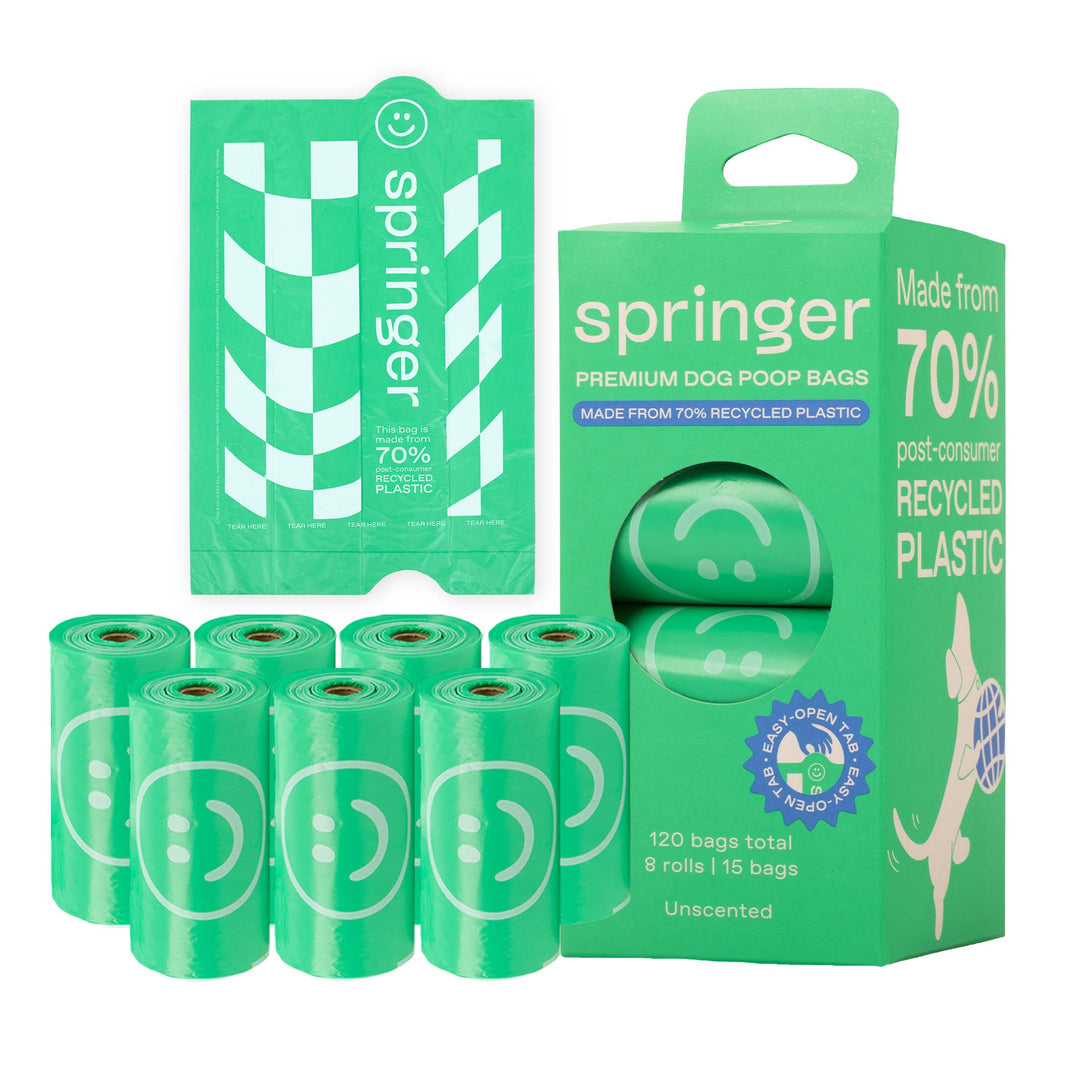 Premium Dog Poop Waste Bags, 120 Bags, 8 Rolls