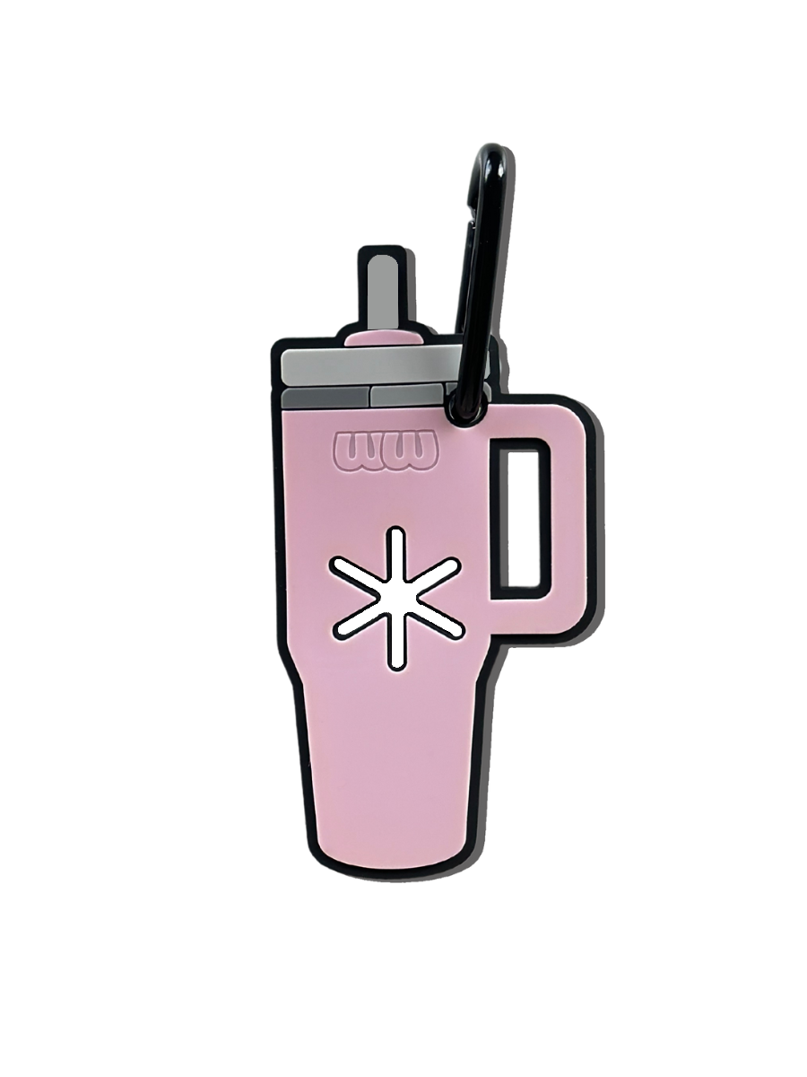Pink Tumbler Used Dog Waste Bag Holder