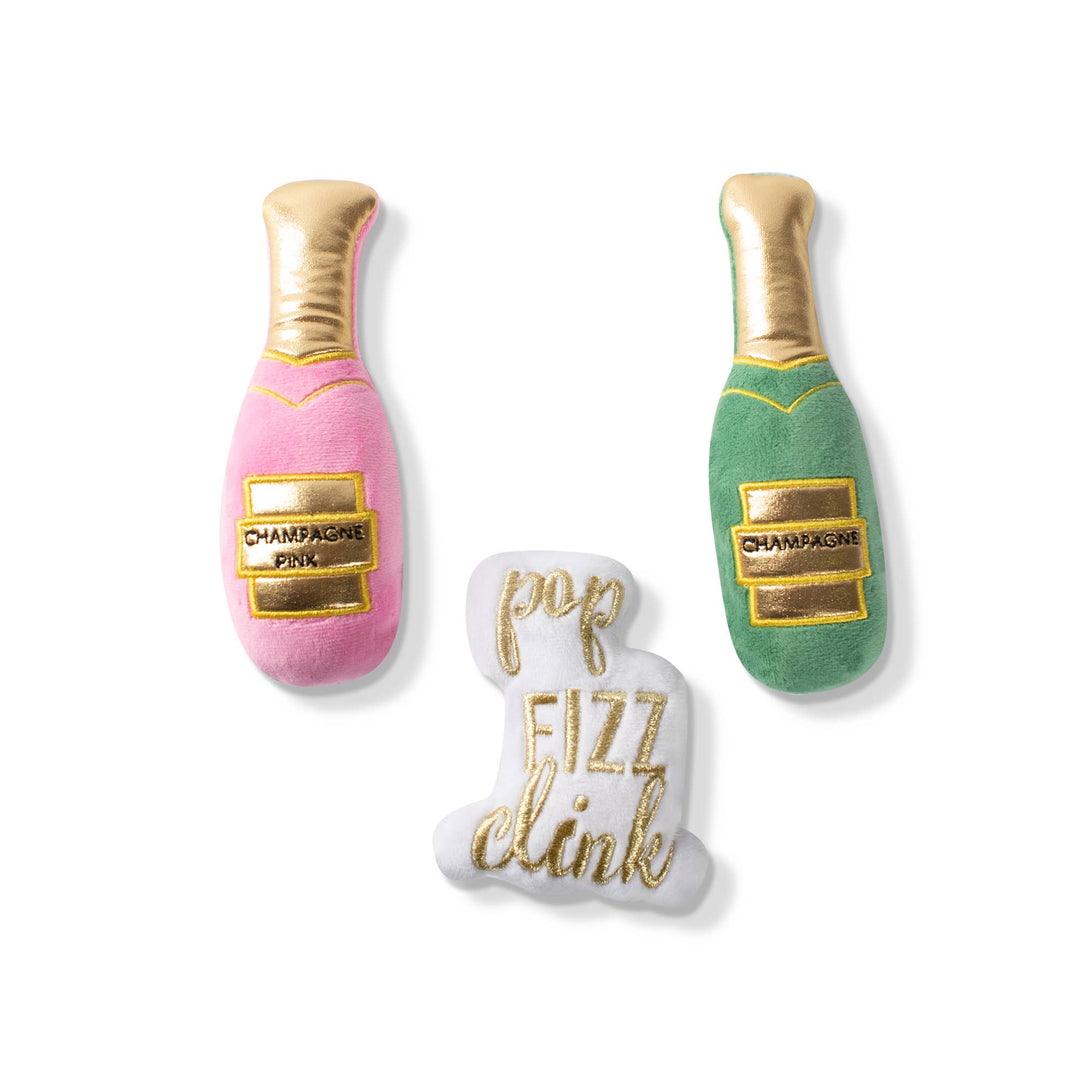 3 Piece Small Dog Toy Set - Champagne
