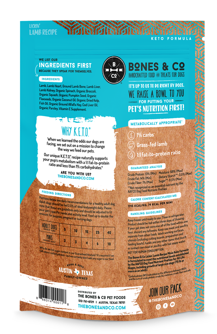 Bones & Co Frozen Raw Food for Dogs