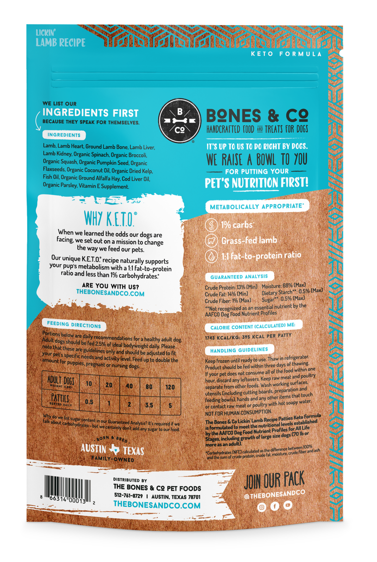 Bones & Co Frozen Raw Food for Dogs