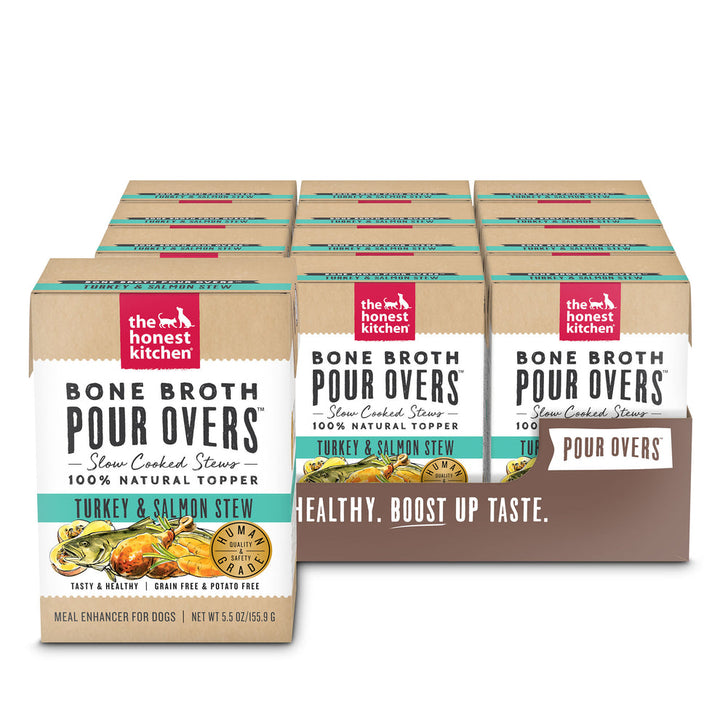 Bone Broth Pour Overs - Turkey & Salmon Stew (5.5 Oz)