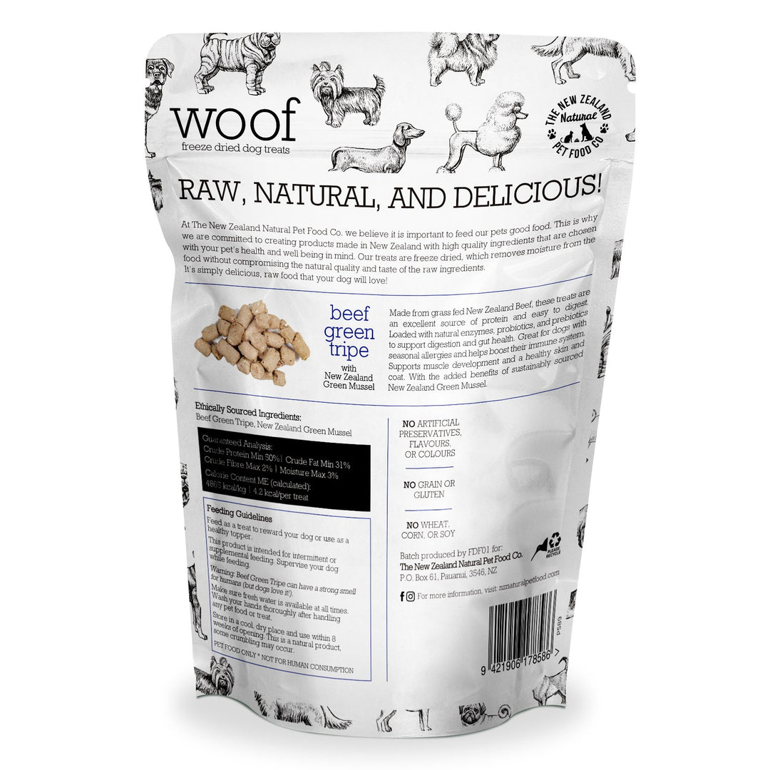 Freeze-Dried Beef Green Tripe with New Zealand Green Mussel