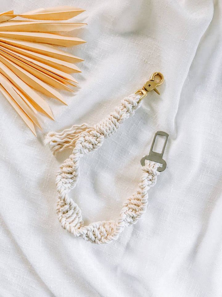 Macrame Dog Seat Belt / Car Restraint