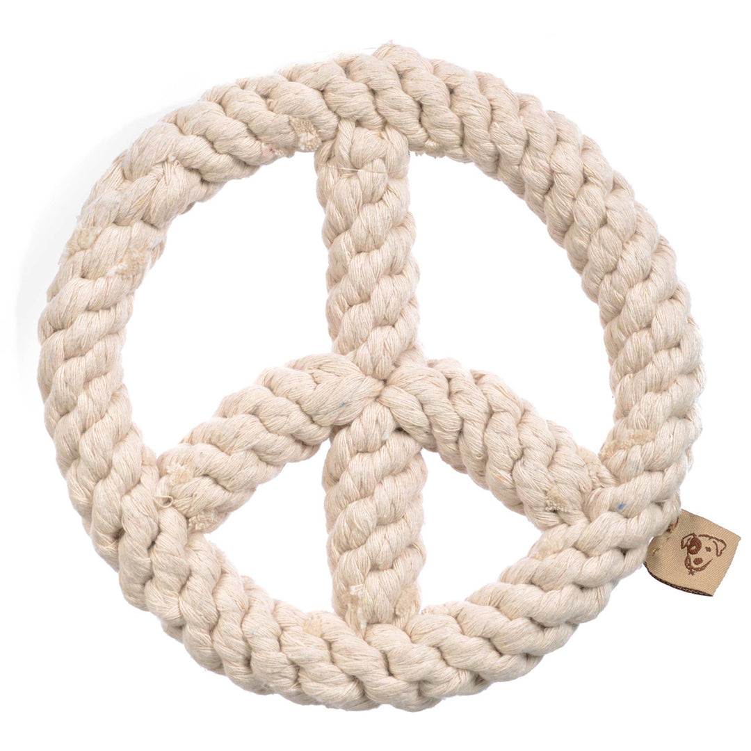Peace Sign 7" Rope Toy