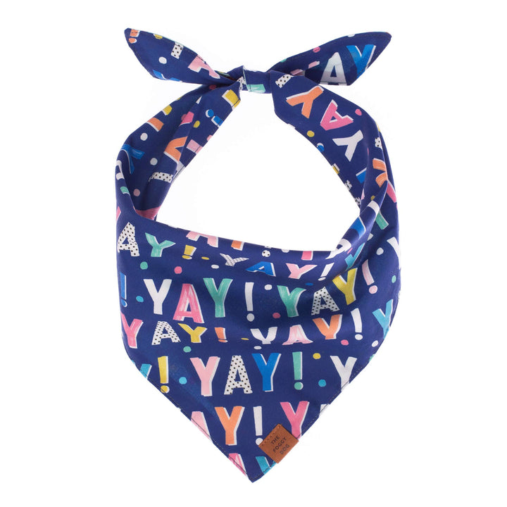Birthday Yay Navy Bandana