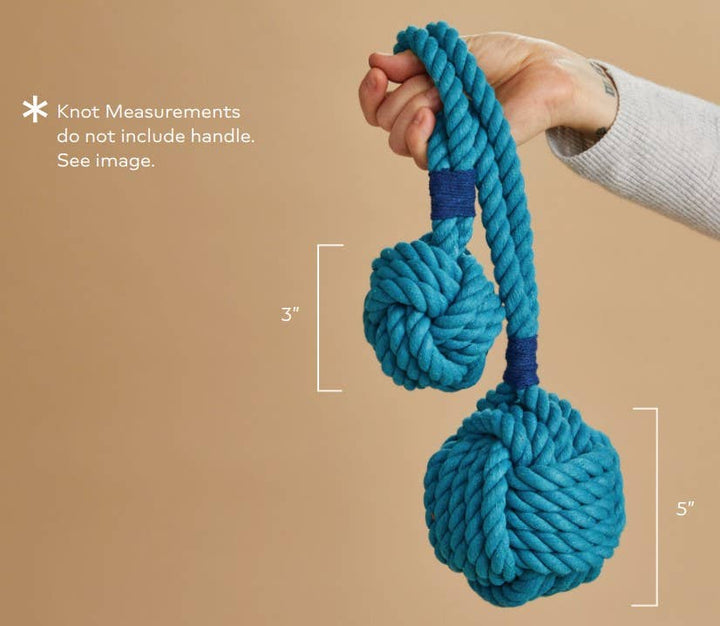 5" Blue Celtic Knot Tie Rope Toy