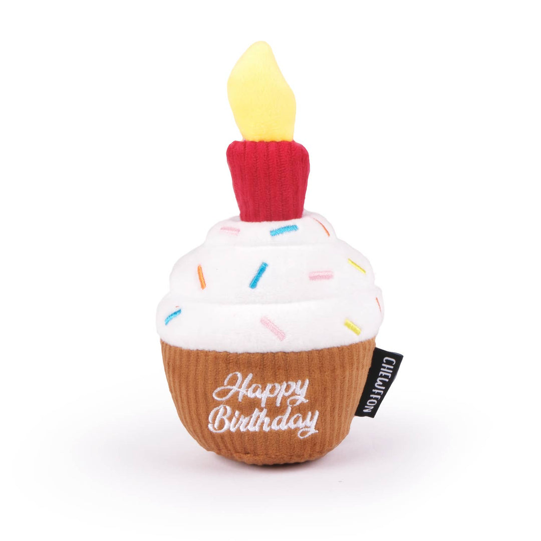 CHEWFFON Birthday Cupcake Dog Toy