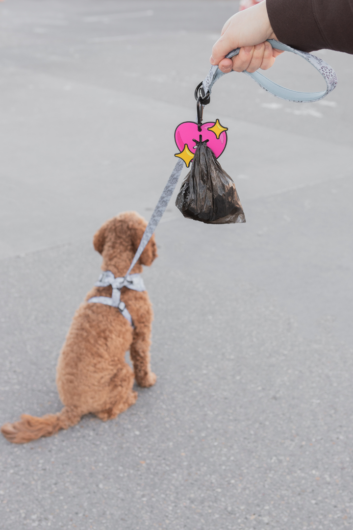 Sparkle Heart Used Dog Waste Bag Holder