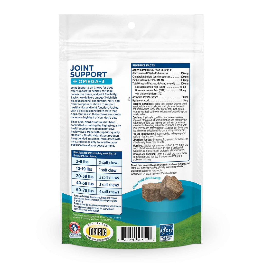 Pet Joint Support + Omega-3 Soft Chews