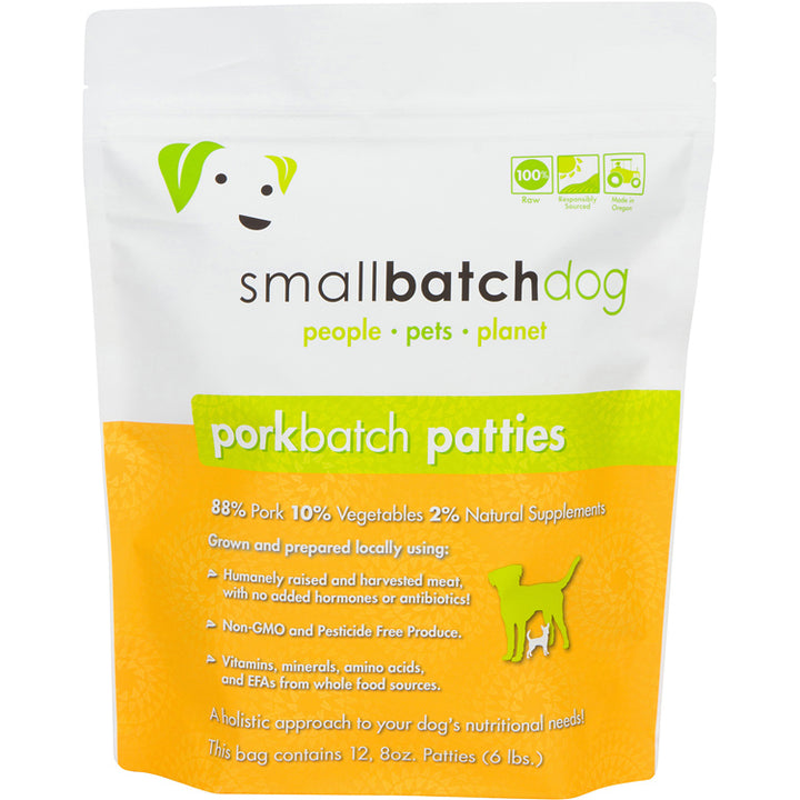 PorkBatch Frozen Raw Patties for Dogs