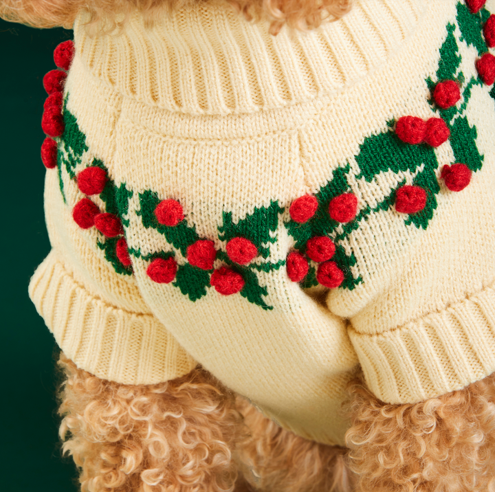 Holly Bobble Holiday Sweater