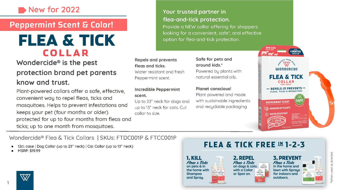Flea & Tick Collar for Dogs + Cats with Natural Essential Oils