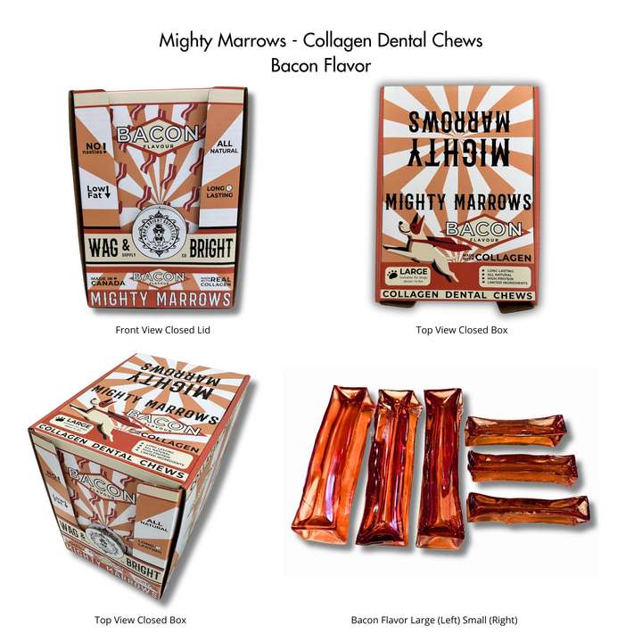 Mighty Marrows Collagen Dental Chew - Bacon
